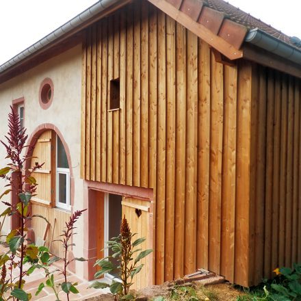 Bardage bois en Douglas pour un chalet dans les Vosges, scierie Mandray, bois de France, Grand Est